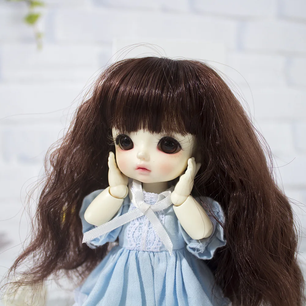 1/8 5-6 дюймов bjd jd кудрявые волосы ob11 маленькие кукольные парики модный стиль мягкий парик для куклы аксессуары