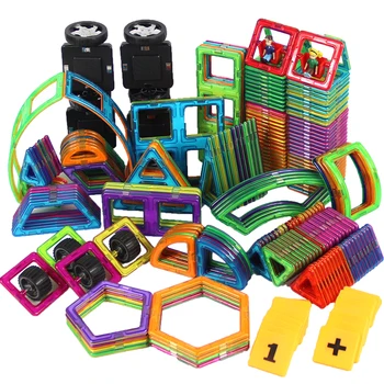 

232Pcs Big Size Designer Magnetic Building Blocks Toys Triangle Square Constructor Brick For Kid Children Birthday Gifts