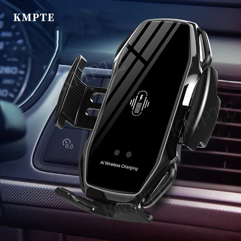 KMPTE Car Wireless Charger 10W Induction Fast Wireless Charging For iPhone 12 Max Pro 11 Pro XR Samsung S20 S10 Infrared Sensing