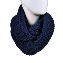 Осень-зима, женский зимний теплый вязаный длинный шарф-хомут с круглым воротником, зимний теплый шарф-хомут 20# O21