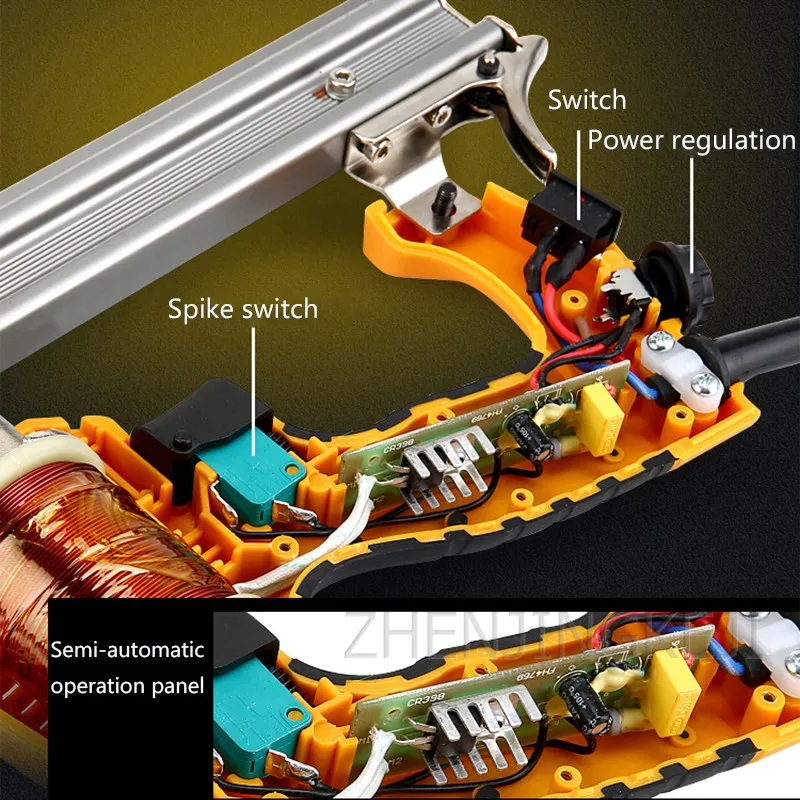Электрический пистолет для ногтей, прямой пистолет для ногтей, Электрический u-образный пистолет для ногтей, деревообрабатывающий Пистолет двойного назначения, Регулируемый пистолет для ногтей