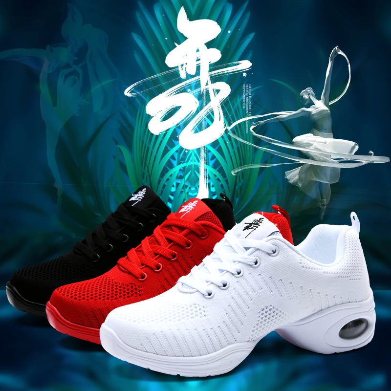 

Dance Shoes For Womens Sport Function Jazz Soft Sole Breath Dance Shoes Air Force shoes Practice Walking Sneakers Mesh EU 35-41