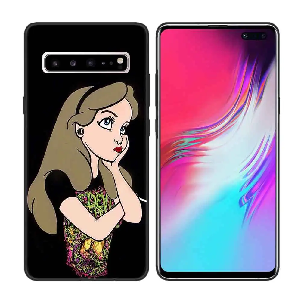 Коричневый Черный мягкий силиконовый чехол для samsung Galaxy S7 S8 S9 S10 5G S10E J4 J6 J8 M20 Note 8 9 10+ Edge Plus тату Alice Ari - Цвет: Коричневый