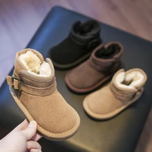 Inverno da criança botas infantis do bebê meninas meninos botas de neve quente pelúcia ao ar livre crianças botas de fundo macio não deslizamento estudante sapatos de algodão