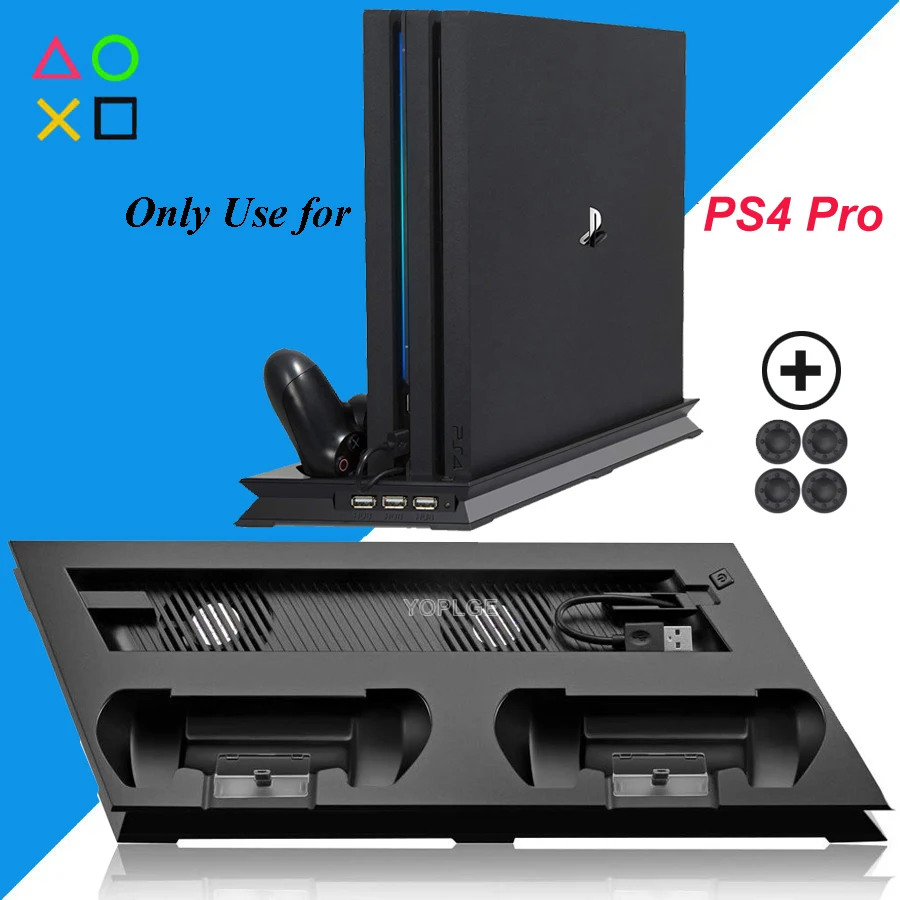 Вертикальная подставка для PS4 Pro зарядное устройство контроллера 2 охлаждающий
