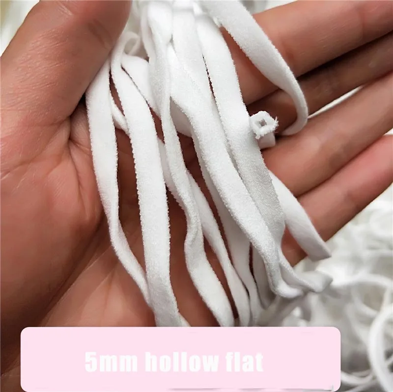 Soft Elastic Bands 20/50m 2.5-5mm Underwear Bra Shoulder Ear Strap Craft Sewing 