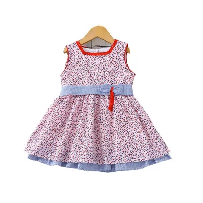 Платье в полоску с бантом для девочек; коллекция года; Летнее Детское платье