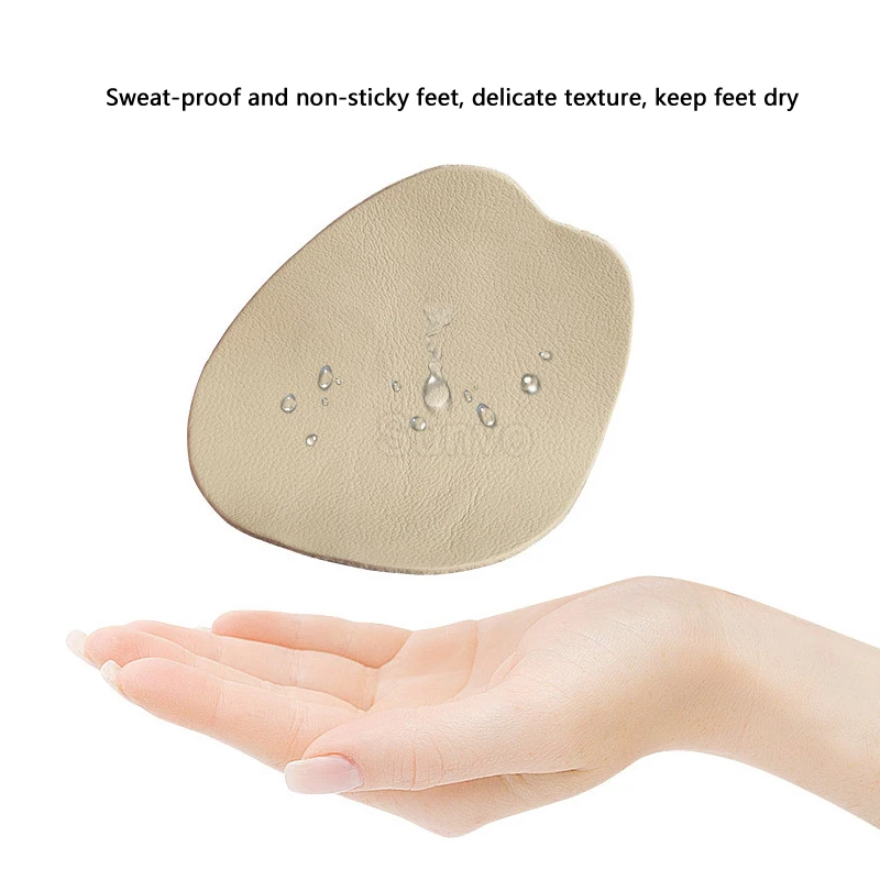 Shoe Anti Slip Stickers Sunvo Anti-Slip Cow Leather Insoles Stickers For Women High Heels Sandals Cushion Foot Self-adhesive Patch Non-slip Forefoot Pad