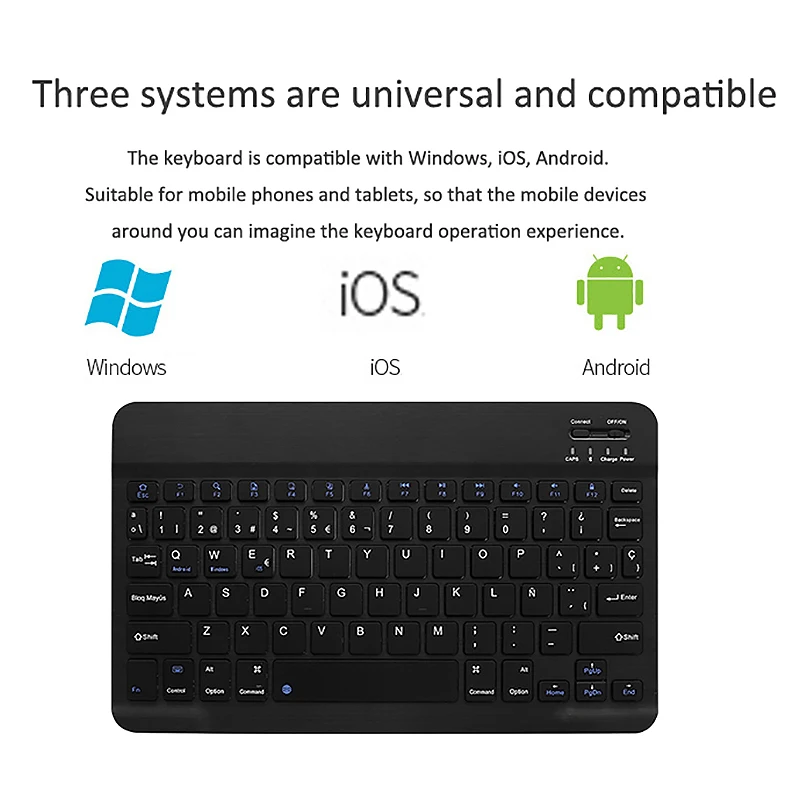 Wireless Keyboard,Spanish Language / English Dual Language Bluetooth Keyboard for Samsung Galaxy Tab S6 Lite 20