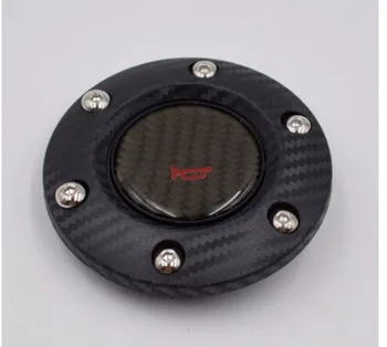 

Car Styling Carbon Fiber RECAR Racing Car Steering Wheel Horn Button + Carbon Fiber Edge