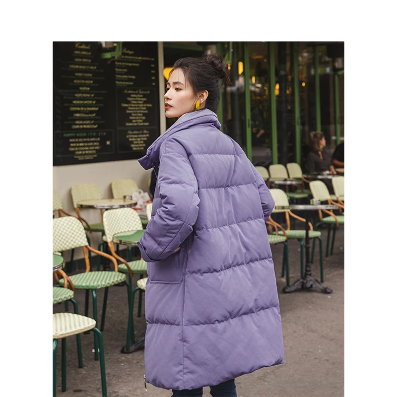 Goedkoop Inman Winter Stand Up Kraag Multipurpose Pocket Solid Warm Vrouwen Lange Down Jas