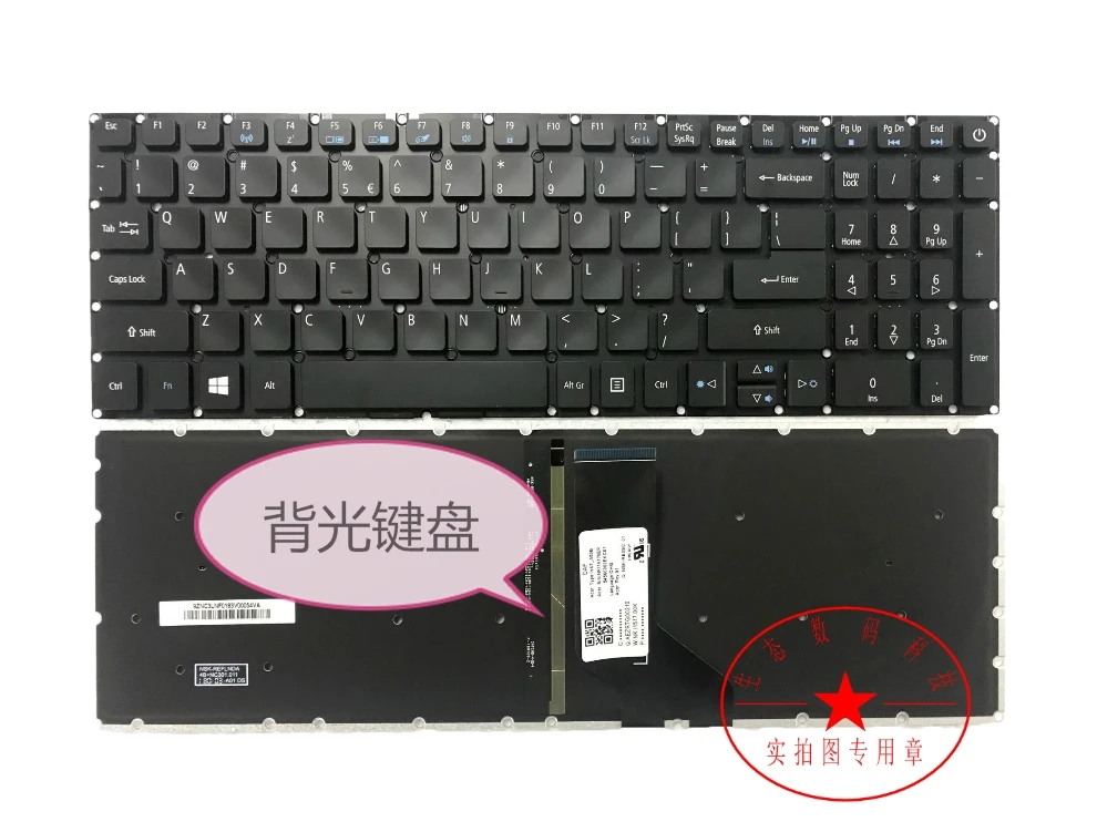 Новая клавиатура США для acer Aspire VN7-572 VN7-572G VN7-572TG VN7-592G VN7-592 VN7-792G Английский со светодиодной подсветкой/без подсветка