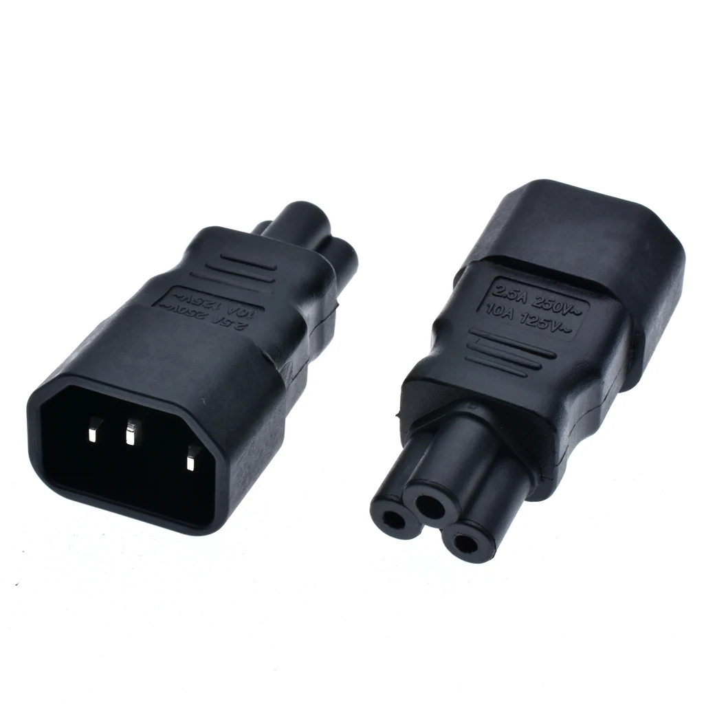 Универсальный Мощность адаптер IEC 320 C14 для C5 конвертер AC Разъем 3 контактный IEC320