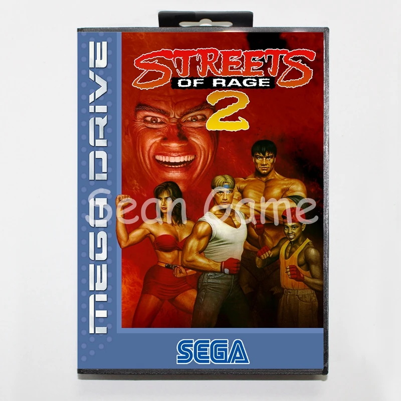 16-битная игровая карта Elevata для Sega Mega Drive Street 2 Of Rage с розничной коробкой |