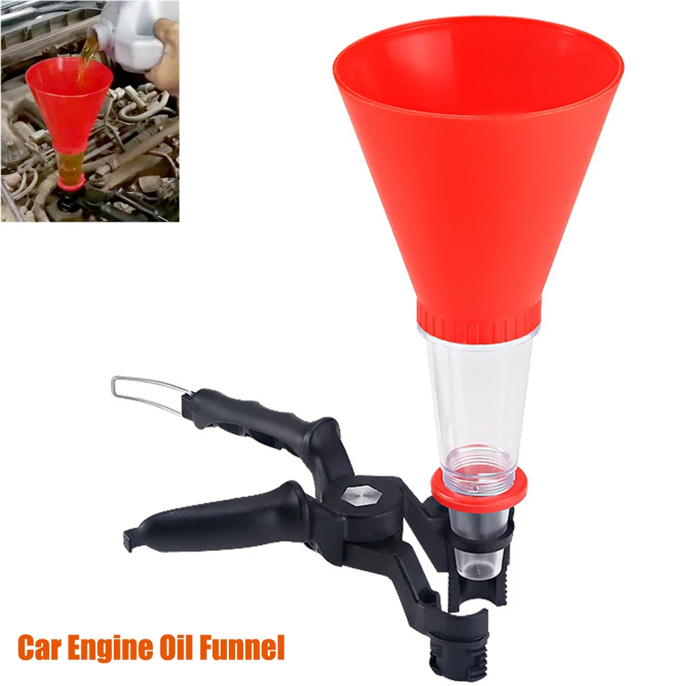 Universal Engine Oil Filling Set Oil Funnel With Adjustable Width