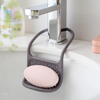 

Sling Sink Caddy Sponge Holder Bendable Multipurpose Draining Rack Hanging Soap Holder Kitchen Accessories Organizer