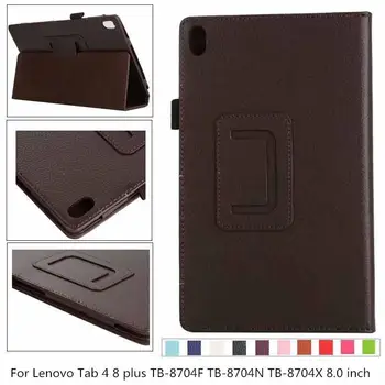 

New litchi PU leather Case For Lenovo Tab 4 8 plus TB-8704 TB-8704F TB-8704N TB-8704X 8704 Tablet Leather Stand Case Flip Cover