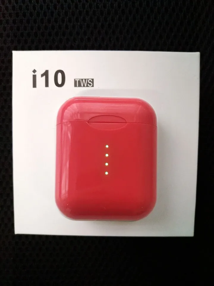 Оригинальные i10 tws 1:1 беспроводные i10tws наушники сенсорный Контрольный динамик Bluetooth 5,0 гарнитуры для всех телефонов pk i20 i30 i80 tws - Цвет: i10 Red