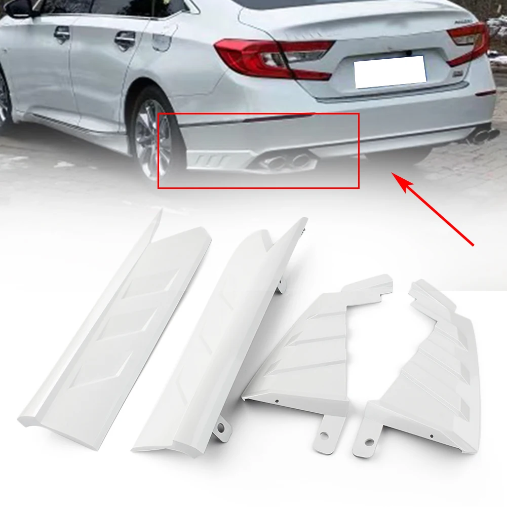 4 шт., накладка на задний бампер для Honda Accord ABS пластик, белый, синий, черный, серый, красный, серебристый