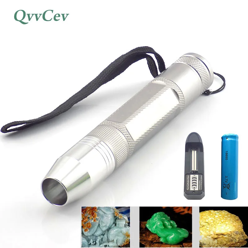 Mini Jewelry Jade Glare LED Flashlight Q5 Torch Flash lamp Lighting Stone Detection Identification High Power Yellow White Light