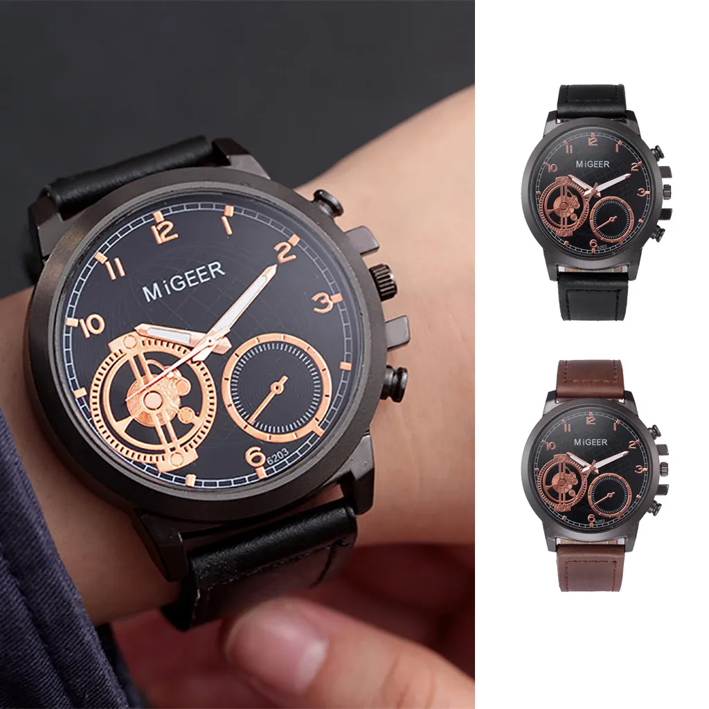 Unique Personality Clock Masculino Clock MIGEER High-End Fashion Men's Stainless Steel Watch Analog Alloy Quartz Watch Мужски afbeelding