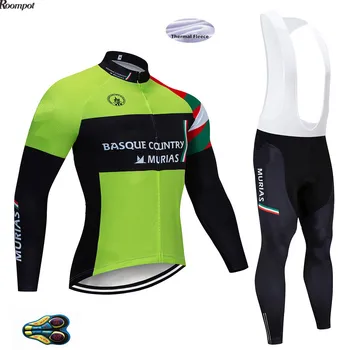

Winter 2020 MURIAS TEAM Long sleeves Cycling JERSEY Bike Pants Set Mens Ropa Ciclismo Thermal Fleece Bicycling Maillot Culotte