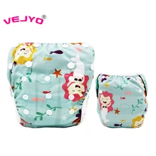 Многоразовая одежда для купания для маленьких девочек, ПУЛ Водонепроницаемый, моющийся, для плавания, подгузник, для купания, штаны для бассейна, размер регулируется, подходит для детей от 3 до 15 кг