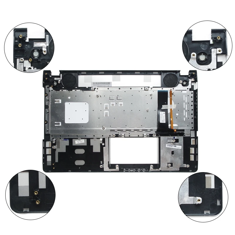 Cena Nowa klawiatura laptopa bezel dla ASUS X501U N56 N56V N56VM N56VZ N56SL srebrny Topcase górna obudowa do opierania dłoni C powłoki podświetlenie