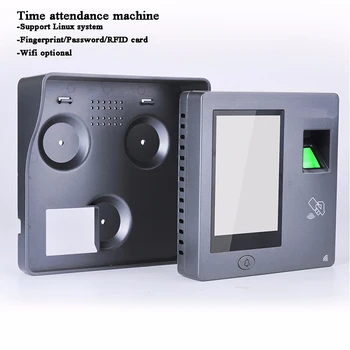 

DC12V Employee time attendance Fingerprint Code ID IC Card USB WIFI Data download TCP/IP Linux Door opener Access control system