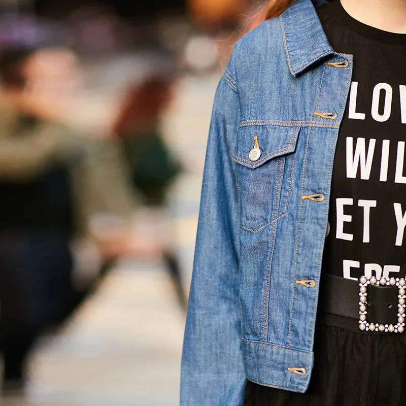 Vero Moda Новые поступления Женская короткая джинсовая куртка на шнуровке | 319157516