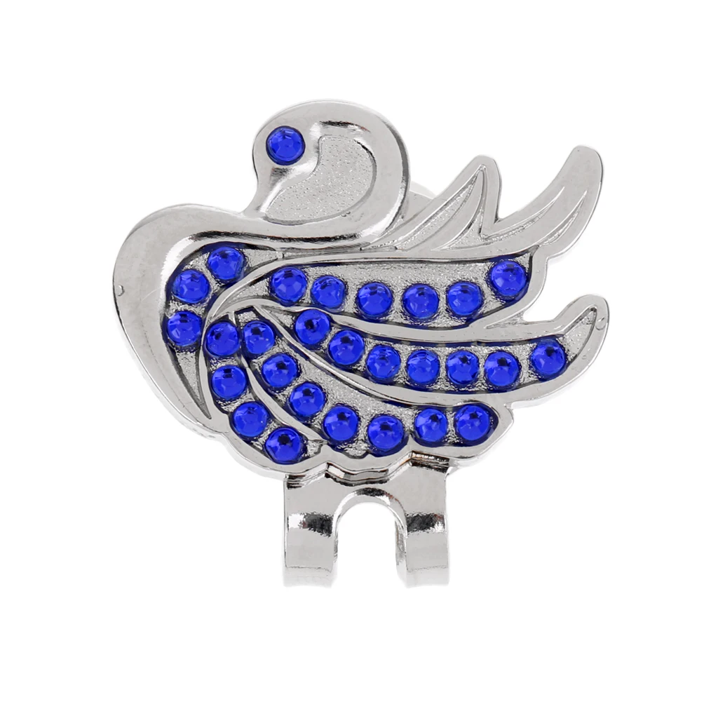 Detachable Magnetic Golf Hat Clip Golf Cap Clip With Removable Swan Shape Golf Ball Marker Cap Multi-color