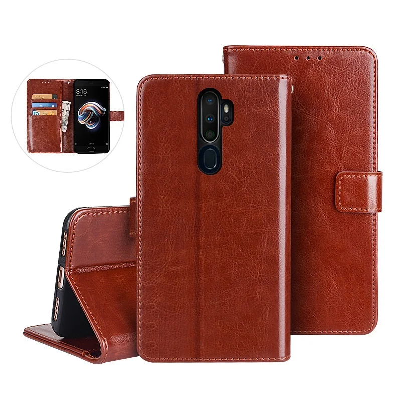 Leather Wallet Flip Case For OPPO A91 A15 A53 A53S A52 A72 A73 A54