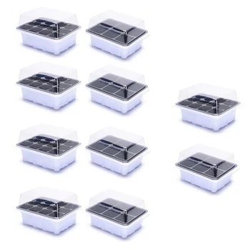

10Pcs Nursery Pot Plastic Nursery Pots & Planters Garden Propagation Container Grow Bag Seed Tray Garden Supplies