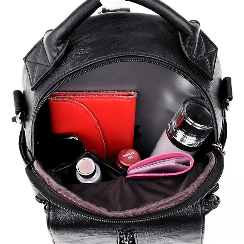 Винтажный кожаный рюкзак для женщин, школьные сумки для девочек-подростков, Высококачественная сумка через плечо, рюкзак для путешествий