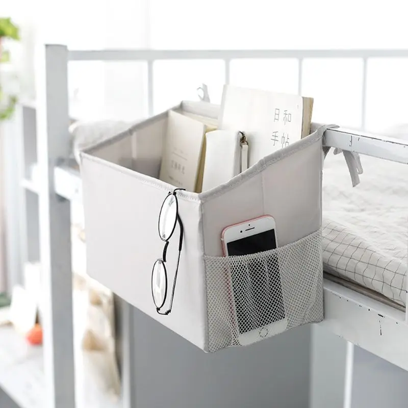 Bedside Hanging Storage Bag Organizer Holder Oxford Cloth Dorm Phone Book Basket