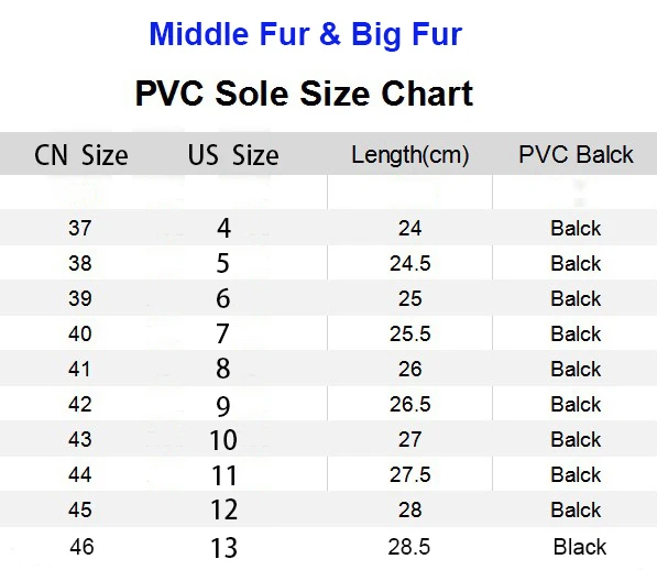 size B&M