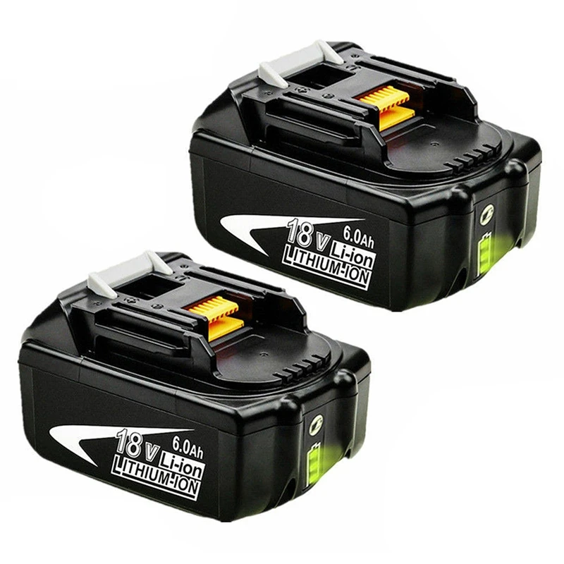

Doscing 2Pcs 18V 6000Mah Bl1860 Lithium Ion Replacement Battery With Led Indicator For Makita Bl1850 Bl1840 Bl1830 Bl1850 Bl1860