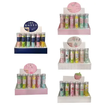 

6 Boxes Disposable Soap Sheets Portable Paper Soap with Storage Tube Soap Flakes GXMC