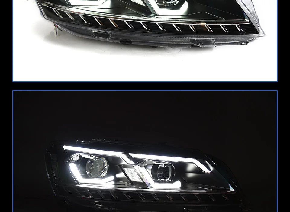 Фары для VW Passat B7 2011- DRL дневные ходовые огни Светодиодный Биксеноновая лампа Противотуманные фары тюнинг автомобильные аксессуары