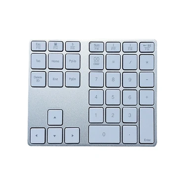 

Aluminum Alloy Bluetooth Wireless Numeric Keypad 35 Keys Digital Keyboard for Accounting Teller Windows IOS Mac OS Android PC Ta