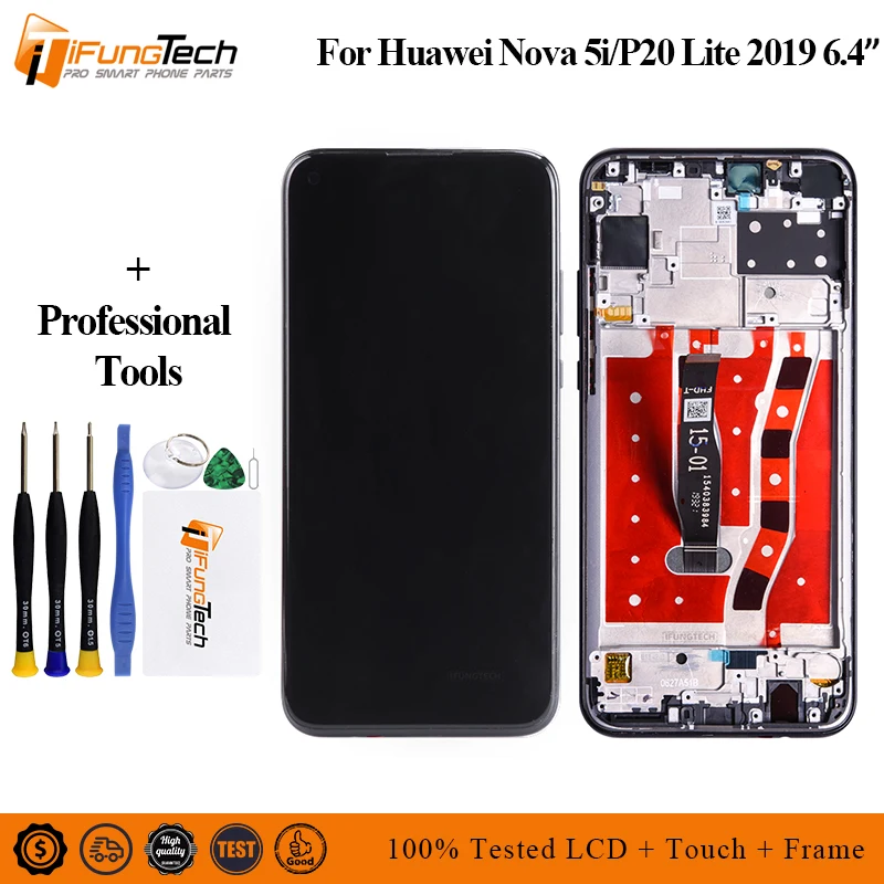 6 4 ''ЖК дисплей для huawei nova 5i ЖК GLK-LX1 LX2 LX3 ЖК-дисплей сенсорный экран дигитайзер