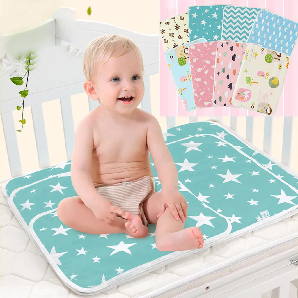 Cambiador de pañales portátil para bebé recién nacido, alfombrilla impermeable para cambio de bebé, esterilla de juego para cama