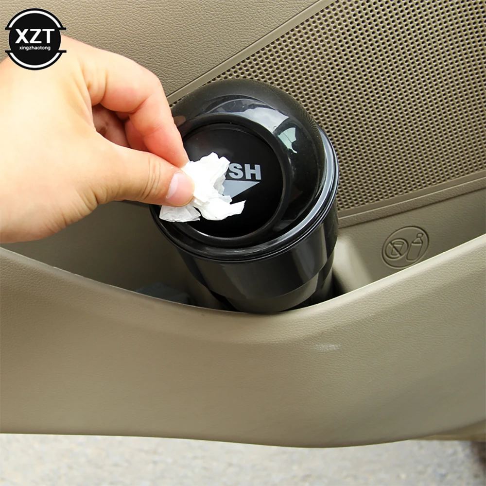 Car Trash Can Organizer Garbage Holder Automobiles Storage Bag Accessories Auto Door Seat Back Visor Trash Bin Paper Dustbin Car Storage Bag Car Trash Can Car Trash Bag