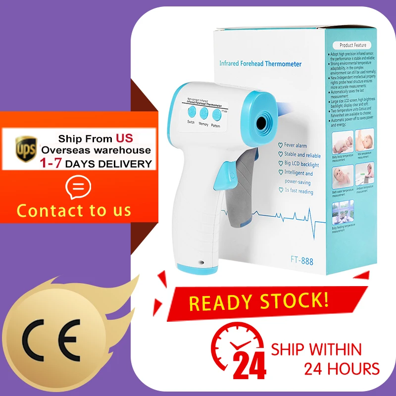 

Baby/Adult Non-contact Body Thermometer Forehead Digital Infrared Thermometer Termometro Infrarojo Digital Fast Drop Shipping