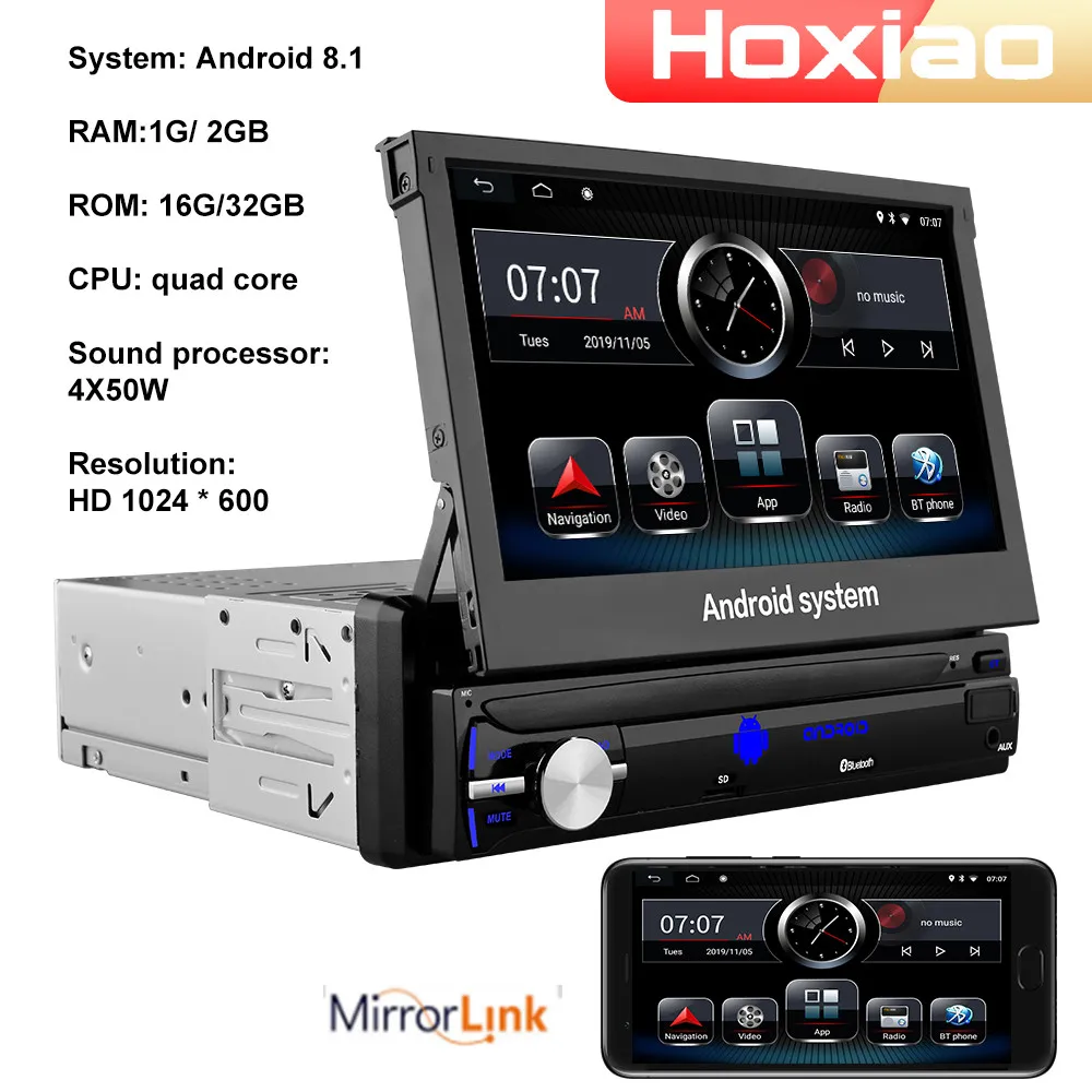 Автомагнитола 1 Din Android 8 2 + 32 ГБ GPS навигация Wi Fi FM DAB BT|Мультимедиаплеер для авто| |