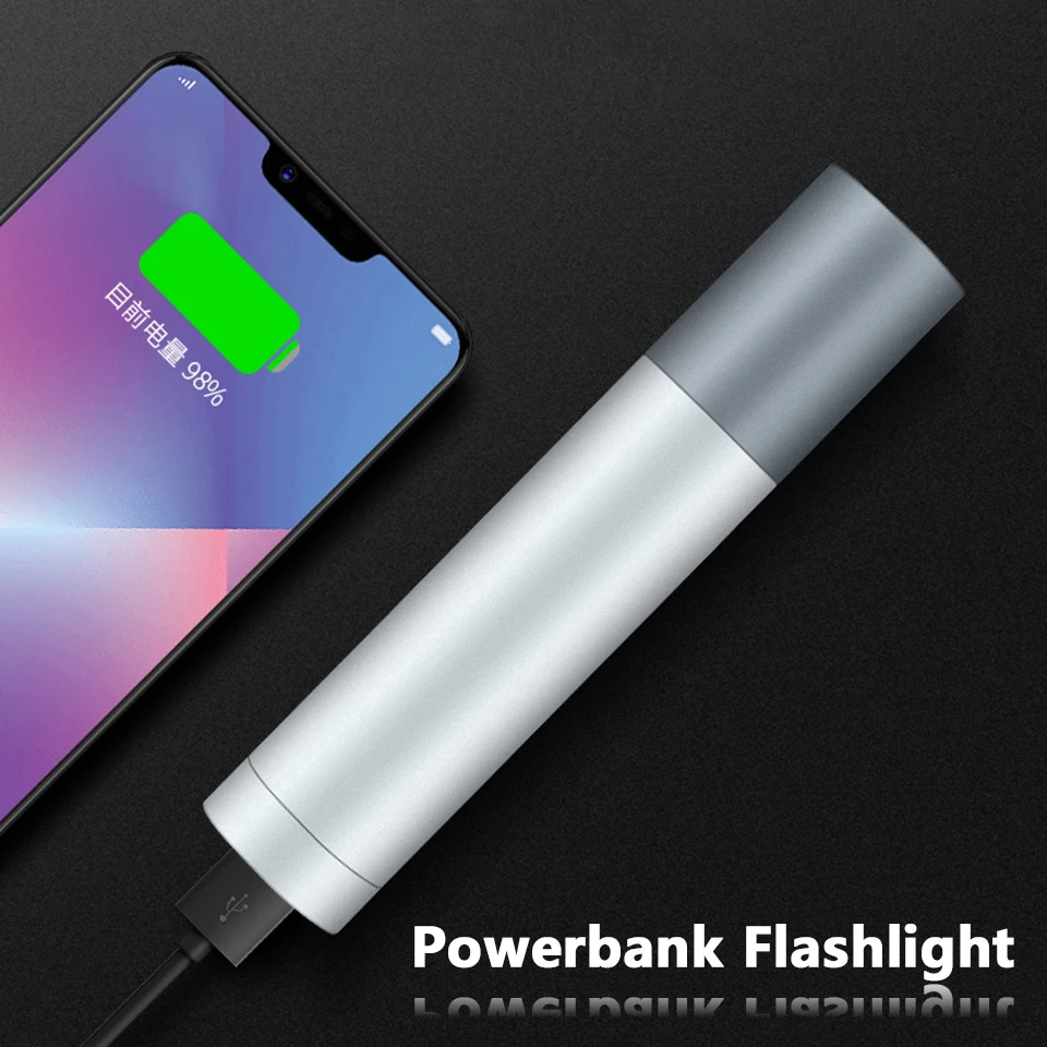 Зум объектив Power Bank светодиодный фонарик факел 2000 люменов 1 * XP E Q5 + COB ударопрочные