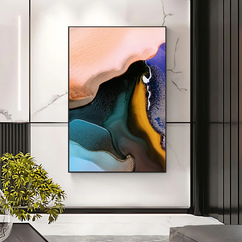 

Abstract Colorful ink Canvas Paintings Wall Art Prints Poster Living Room Decor Decorative Paintings On The Wall Home Decor