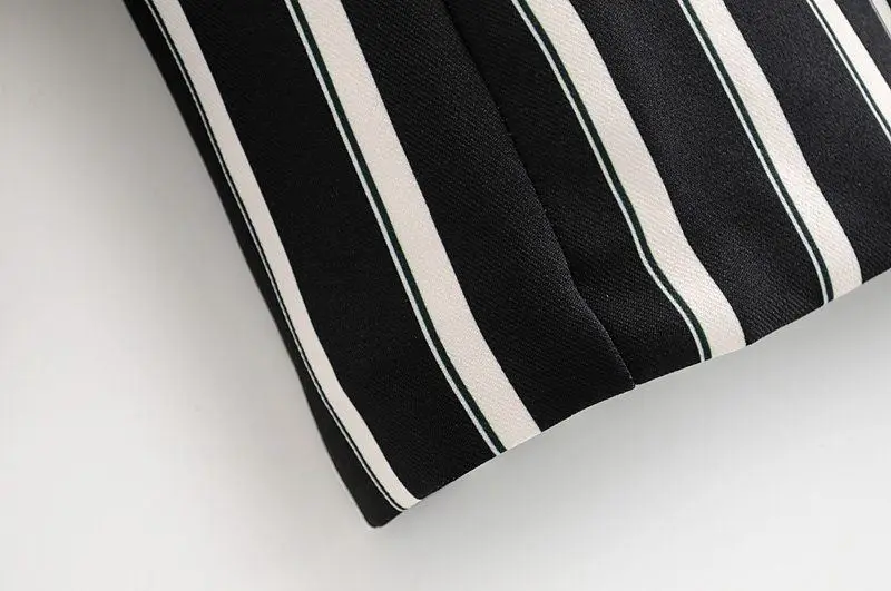 Summer Fashion Sexy Suit Collar Long Sleeve One-Button Stripes Straight-Cut Middle Long Coat Women's