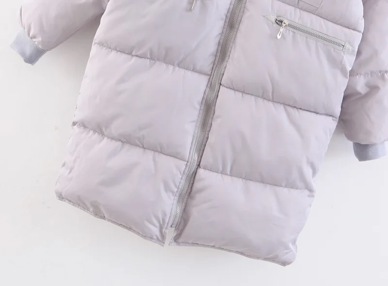 Winter New Style Korean-style Loose-Fit Simple Solid Color Hooded Long Cotton-padded Clothes Women Jacket er se ru