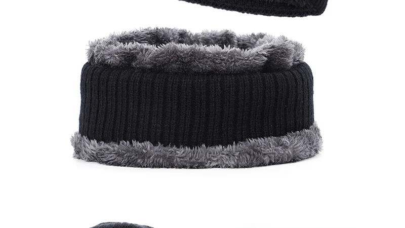 2019 зимние шапки для мужчин Для женщин Головные уборы Skullies Beanie шапка зимняя шапка Для мужчин женский шерстяной шарф вязаная шапка (комплект)